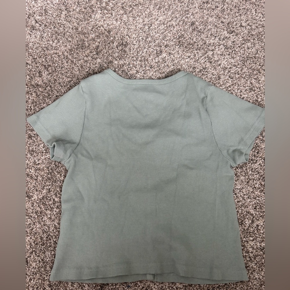 Brandy Melville Sage Ribbed Top